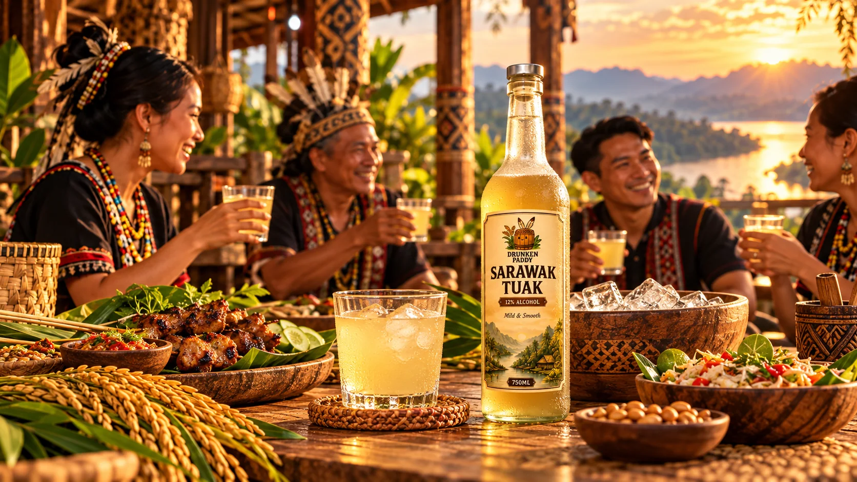 Sarawak-inspired Tuak scene